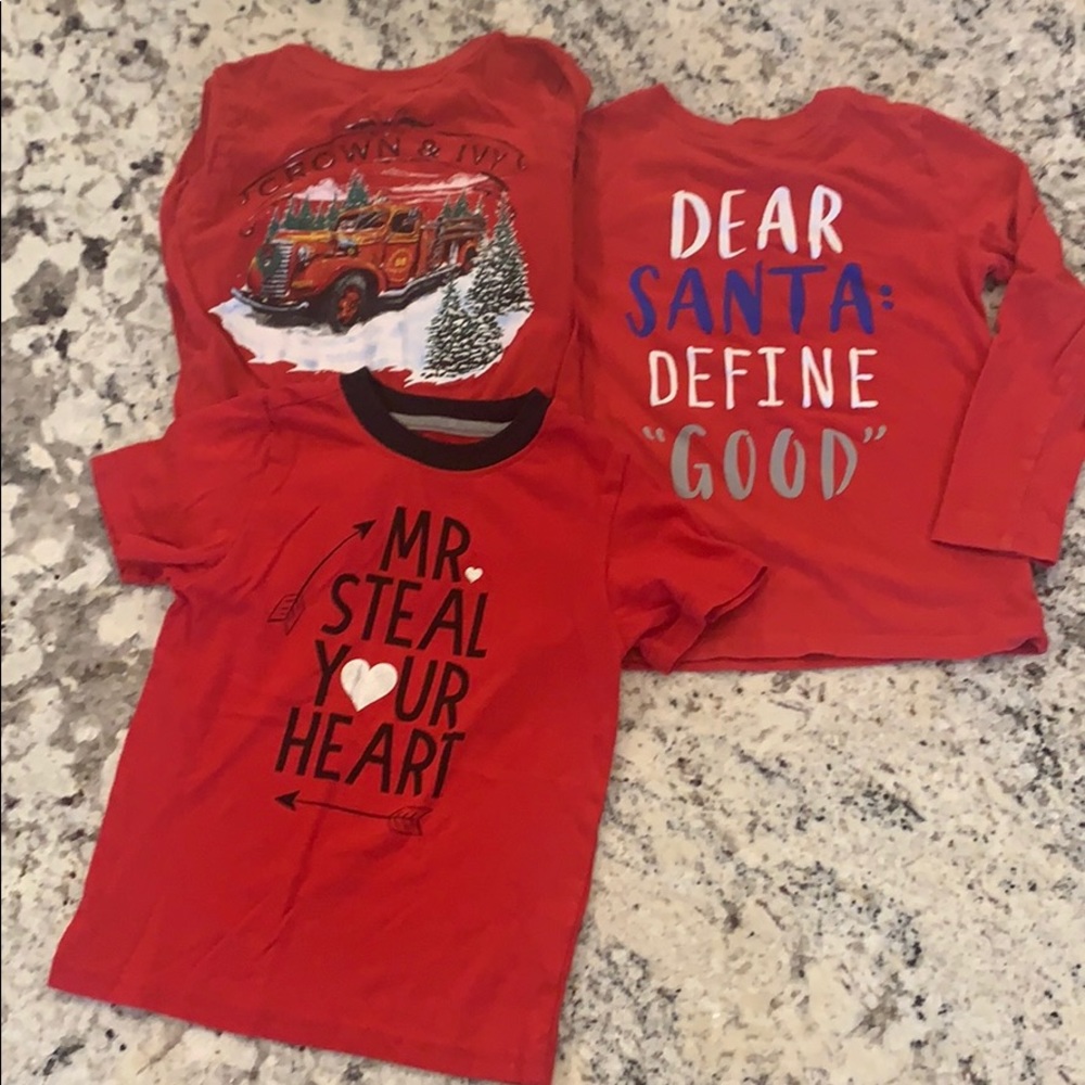 Lot holiday shirts boys 5T